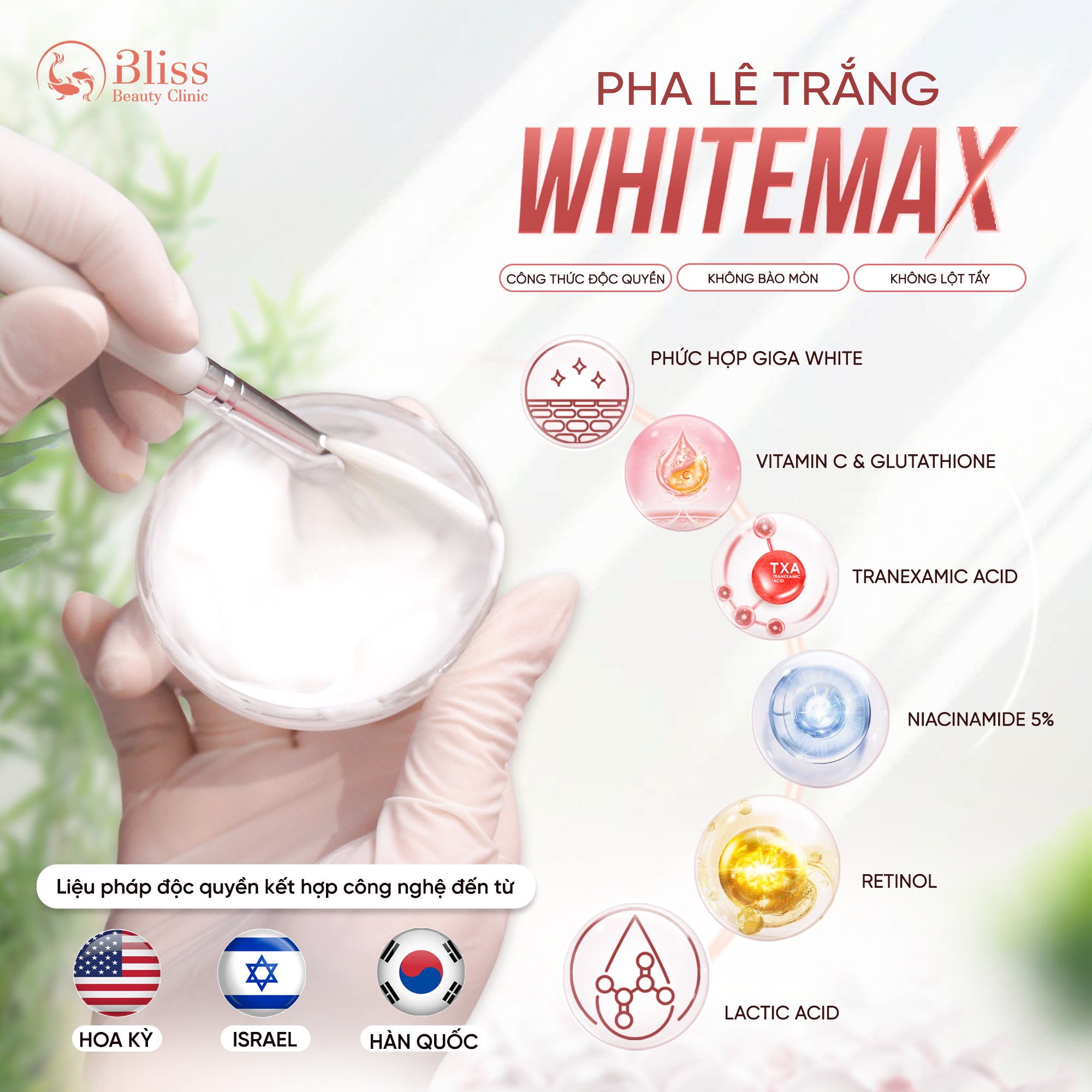 Thành phần trong Ủ trắng WhiteMax